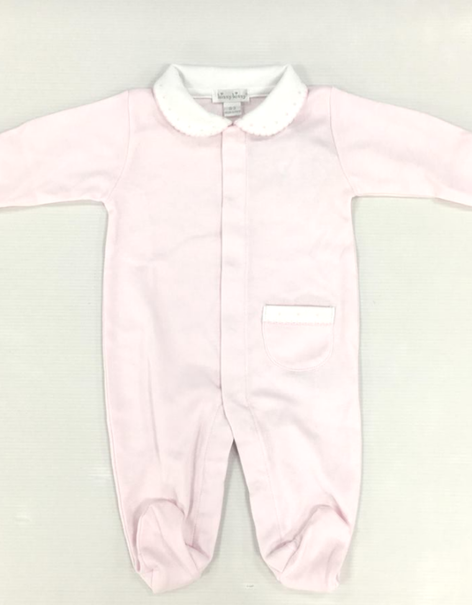 Kissy Kissy Footie Pink w/collar