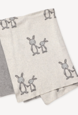 Viverano Organics Bunny - Organic Cotton Jacquard Knit Baby Blanket