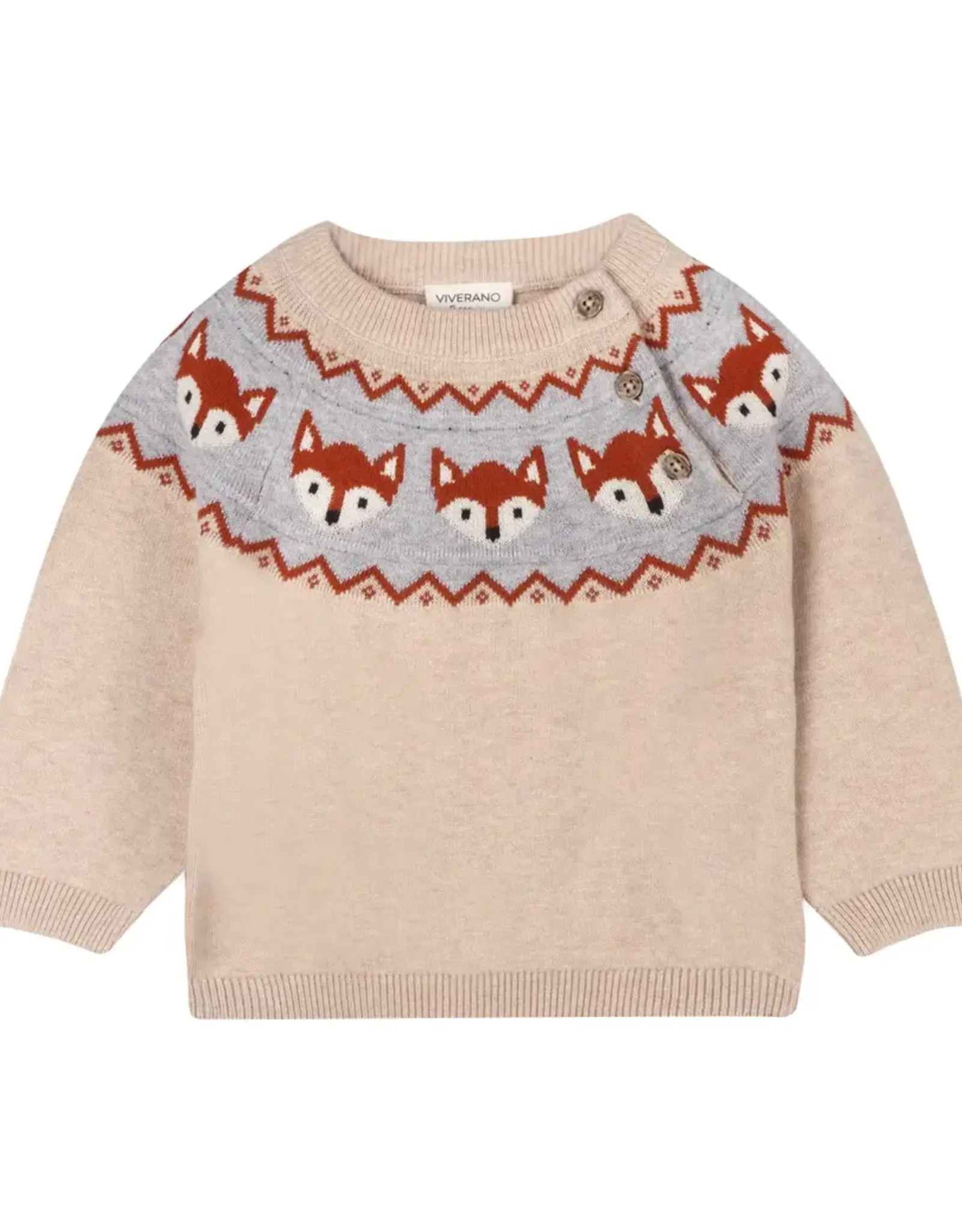 Viverano Organics Fox Fair Isle Sweater