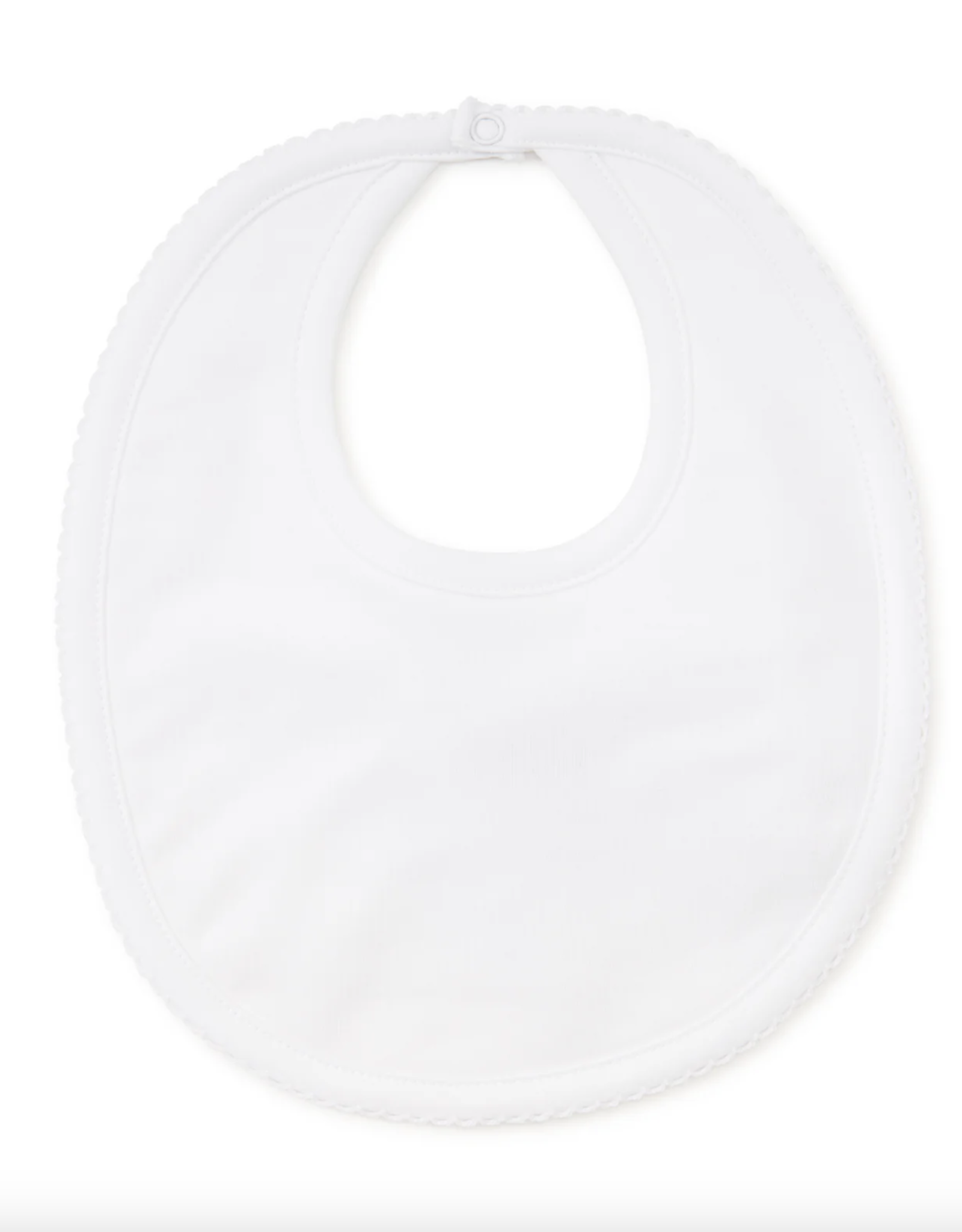 Kissy Kissy Basic Bib White/White Stitching