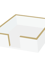 Paperproducts Design White Wood Beverage Napkin Caddy