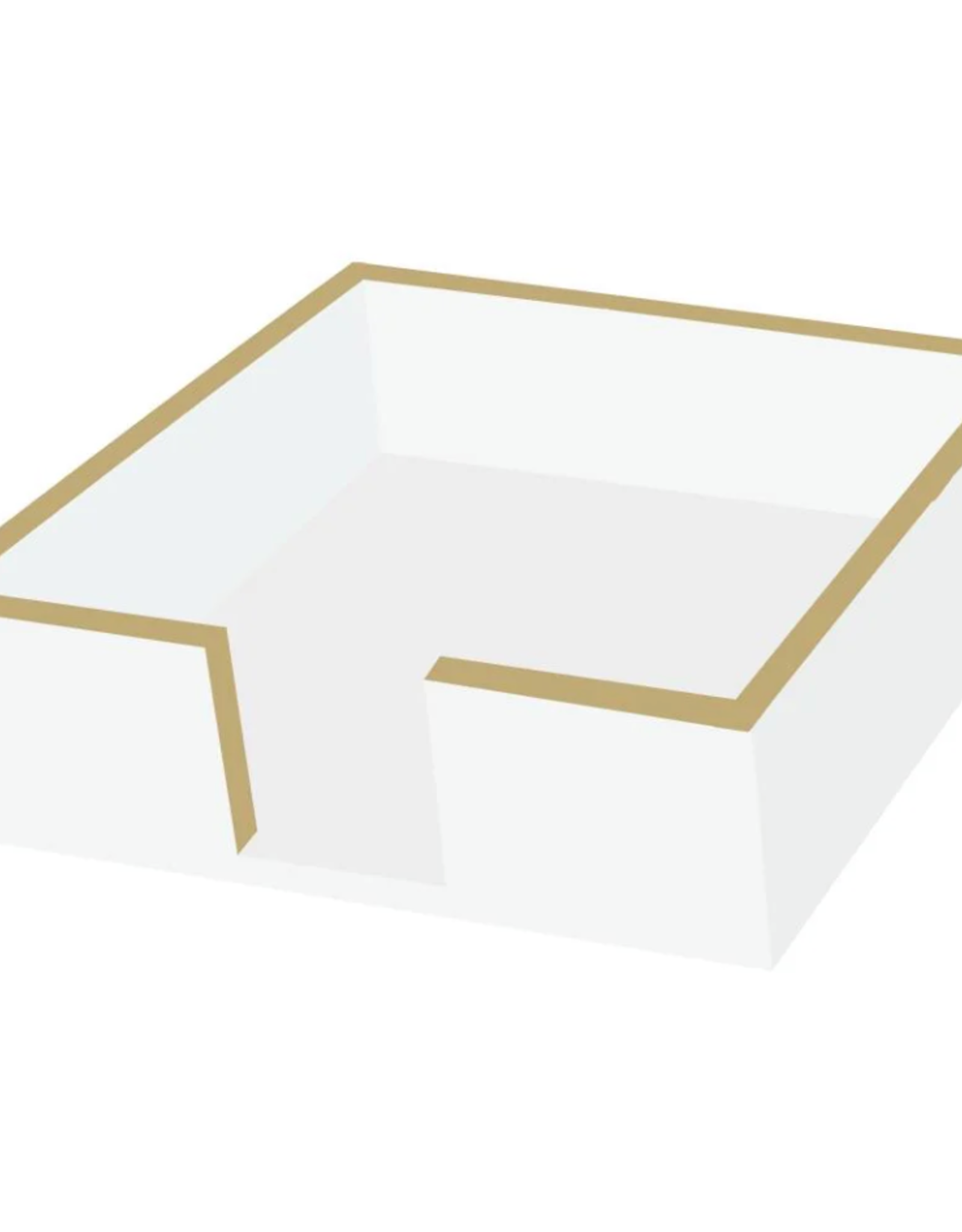 Paperproducts Design White Wood Beverage Napkin Caddy