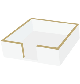 Paperproducts Design White Wood Beverage Napkin Caddy