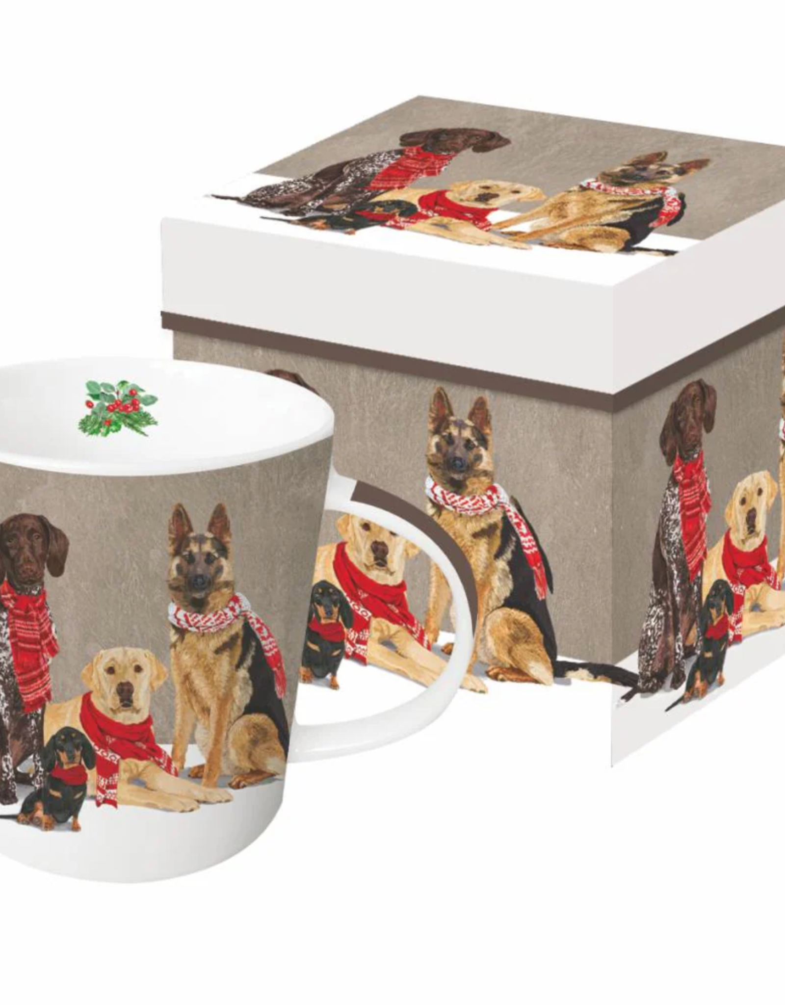 Paperproducts Design Mug in Gift Box Scarf Dogs