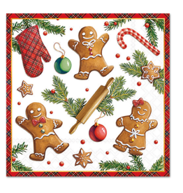 Paperproducts Design Gingerbread Cookies Beverage Napkins