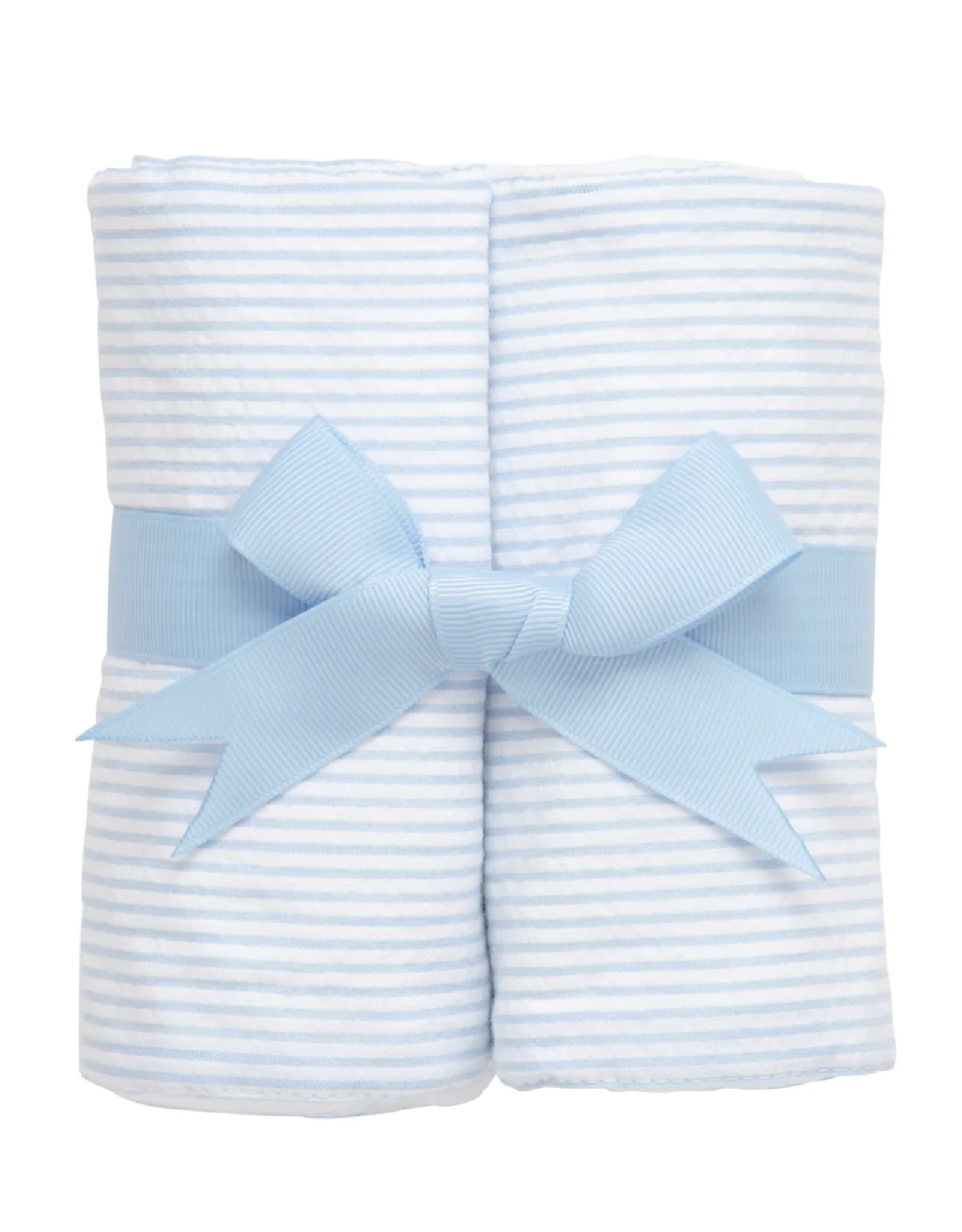 Three Marthas Set of 2 Burps Blue Seersucker