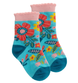 Stephen Joseph Turquoise Floral Socks