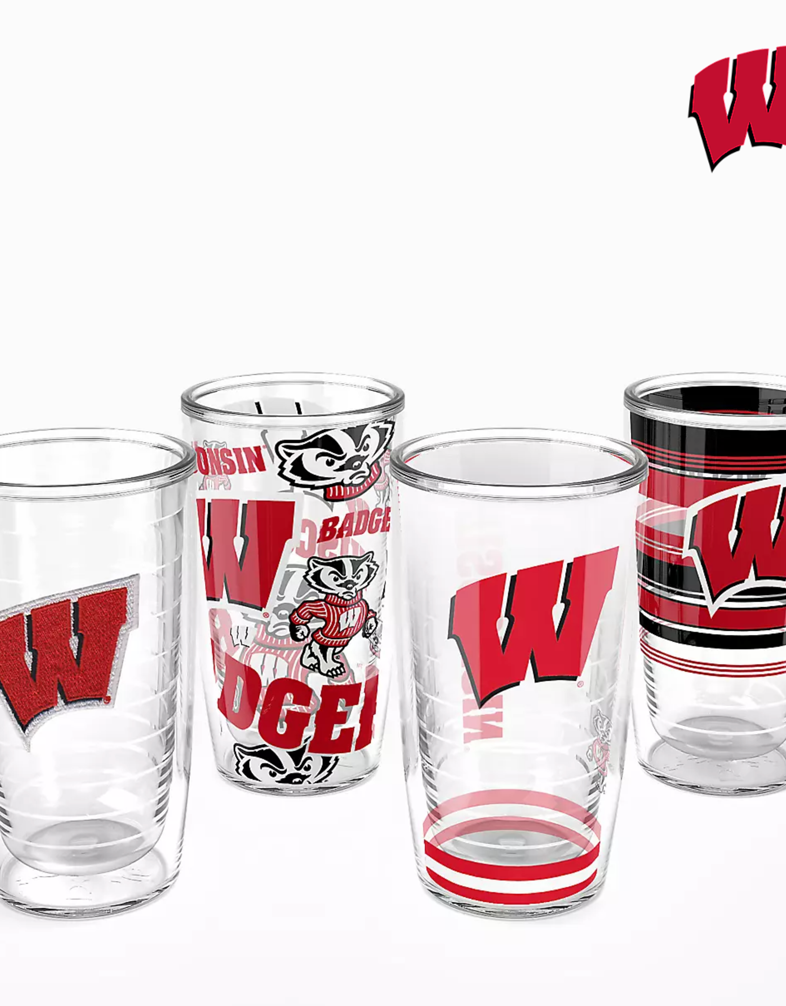 Tervis Tumbler 16oz Set/4 Wisconsin Badger