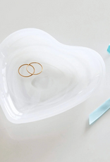 Mariposa Alabaster White Heart Plate Mariposa Alabaster White Heart Plate