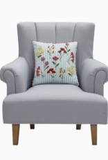 Pillow Blue Stripe Floral