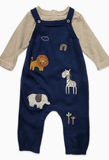 Viverano Organics Elephant Zebra Overall & Bodysuit