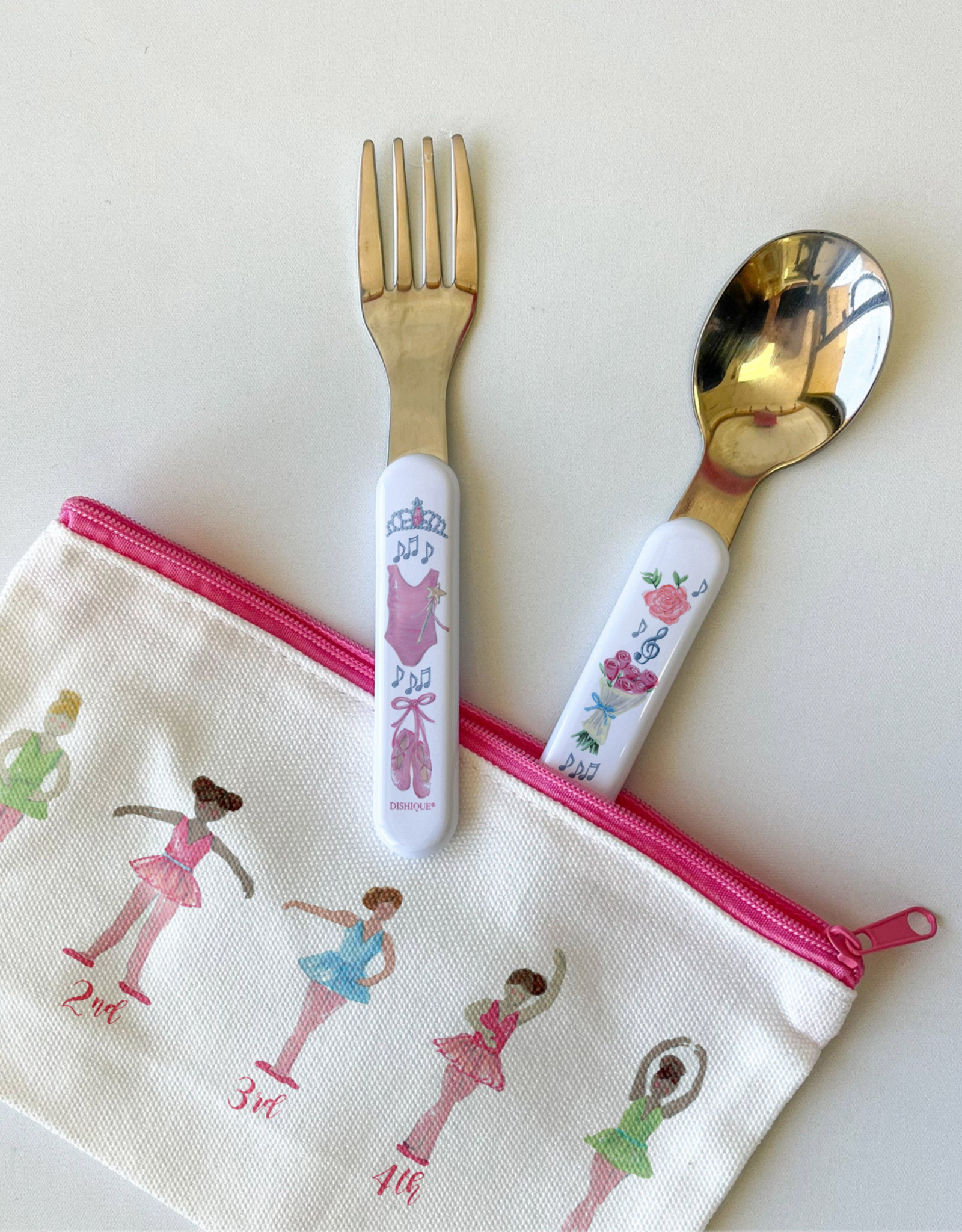 Dishique Ballet Themed Kids Fork & Spoon Utensil Set xx