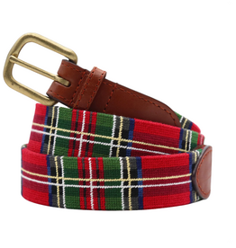 Smather's & Branson Belt Christmas Plaid
