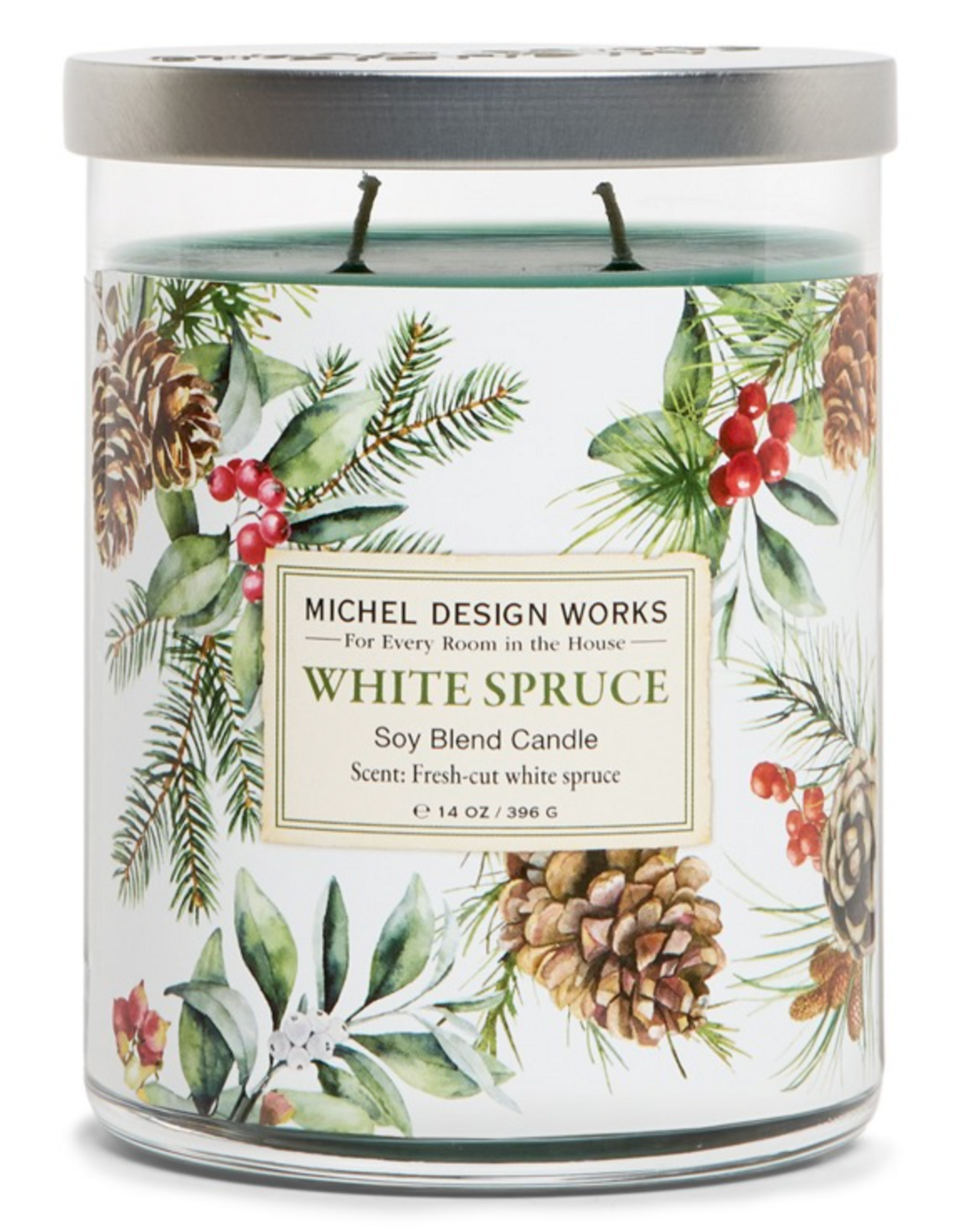 Michel Design Works Medium Tumbler Candle White Spruce