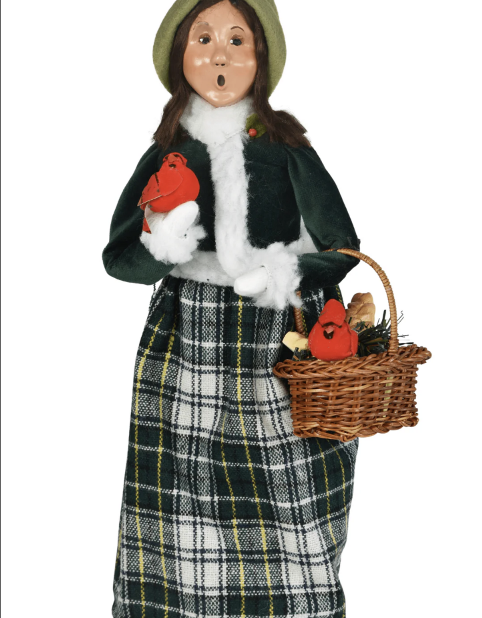 Byer's Choice Woman /cardinals