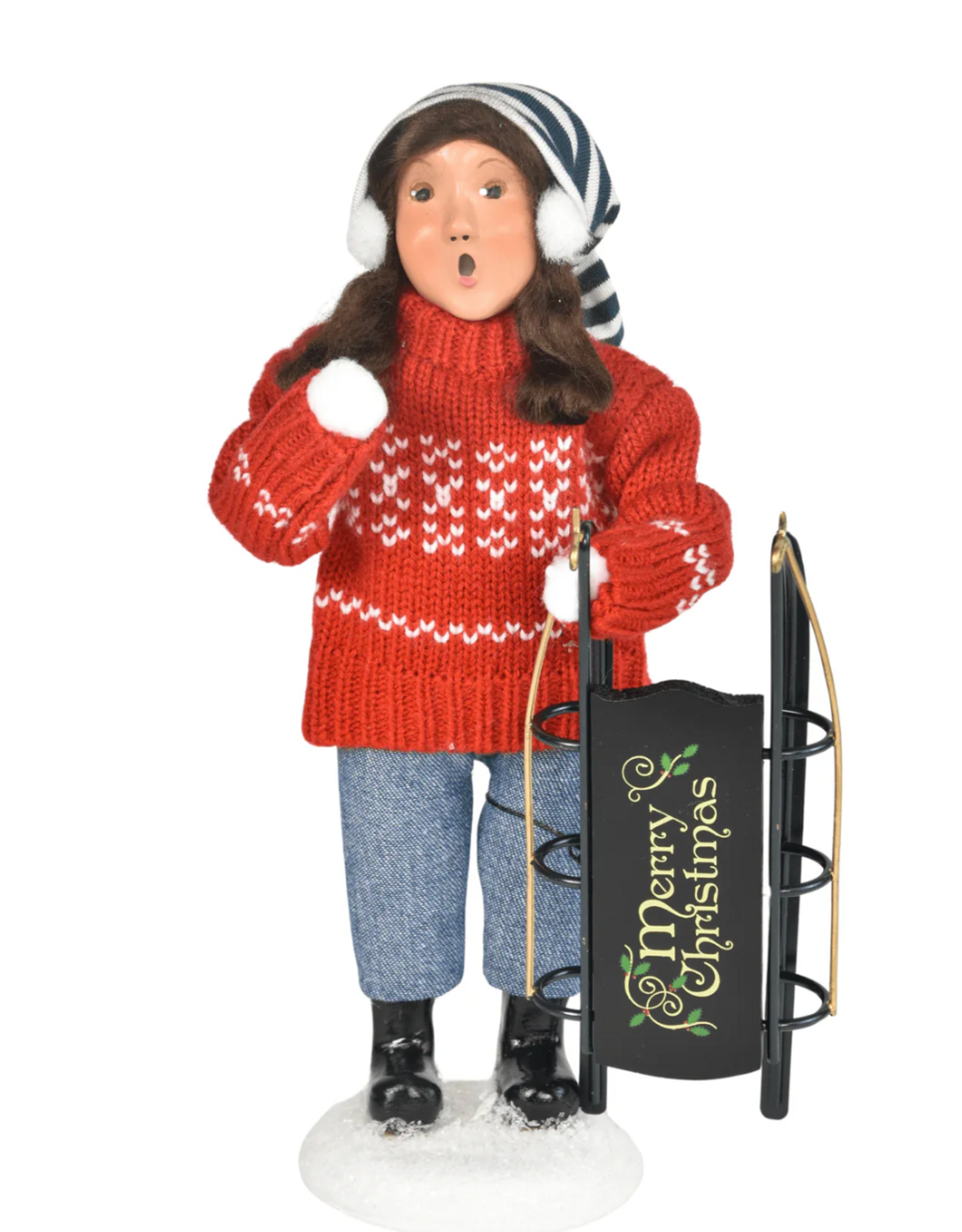 Byer's Choice Sledding Girl