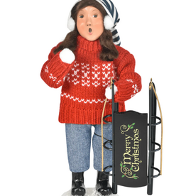 Byer's Choice Sledding Girl
