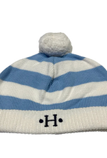 A Soft Idea Blue Stripe Hat w/pompom