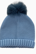 A Soft Idea Light Blue Pom Pom Hat