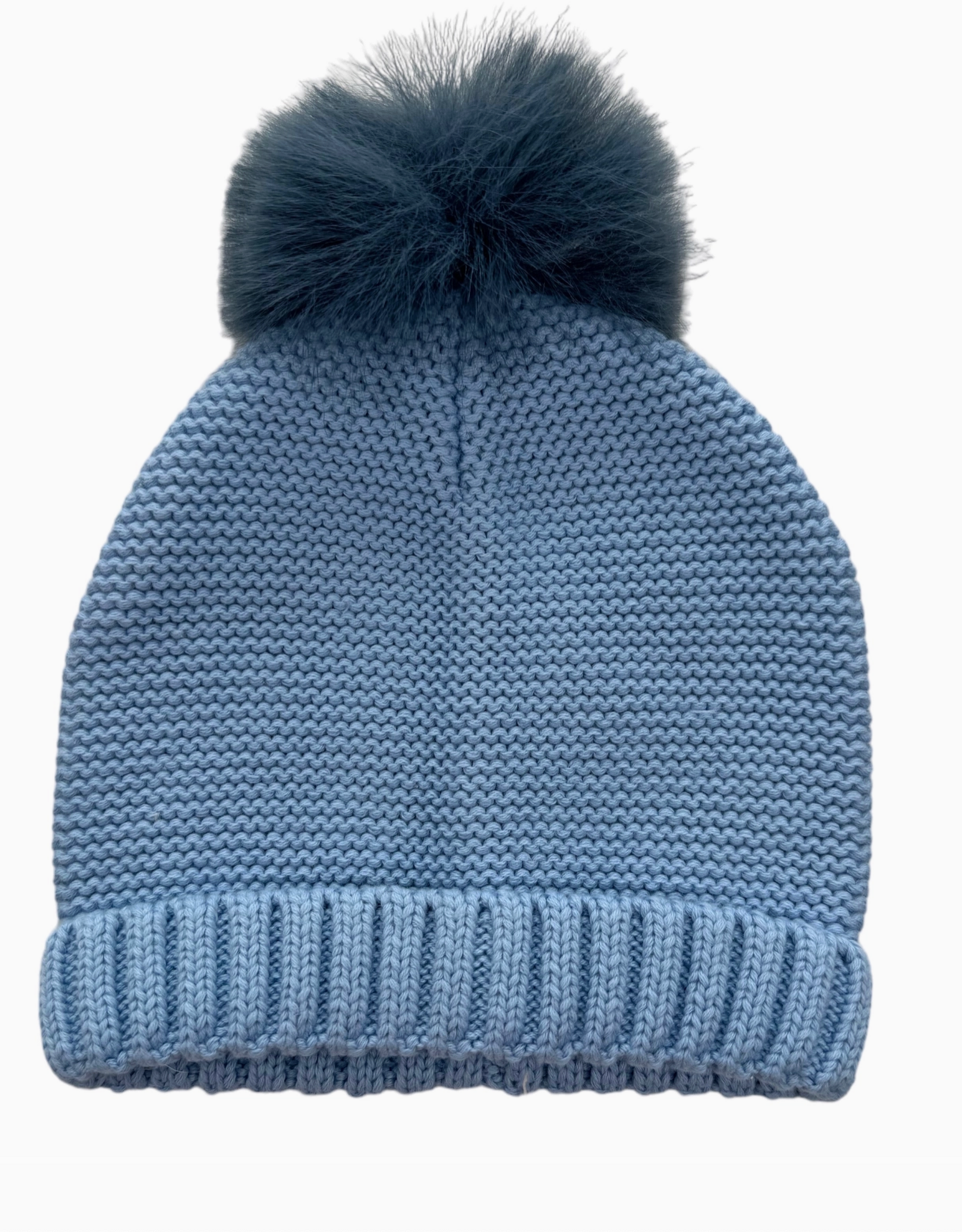 A Soft Idea Light Blue Pom Pom Hat