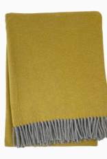A Soft Idea Throw Pixel Gold w/grey fringe