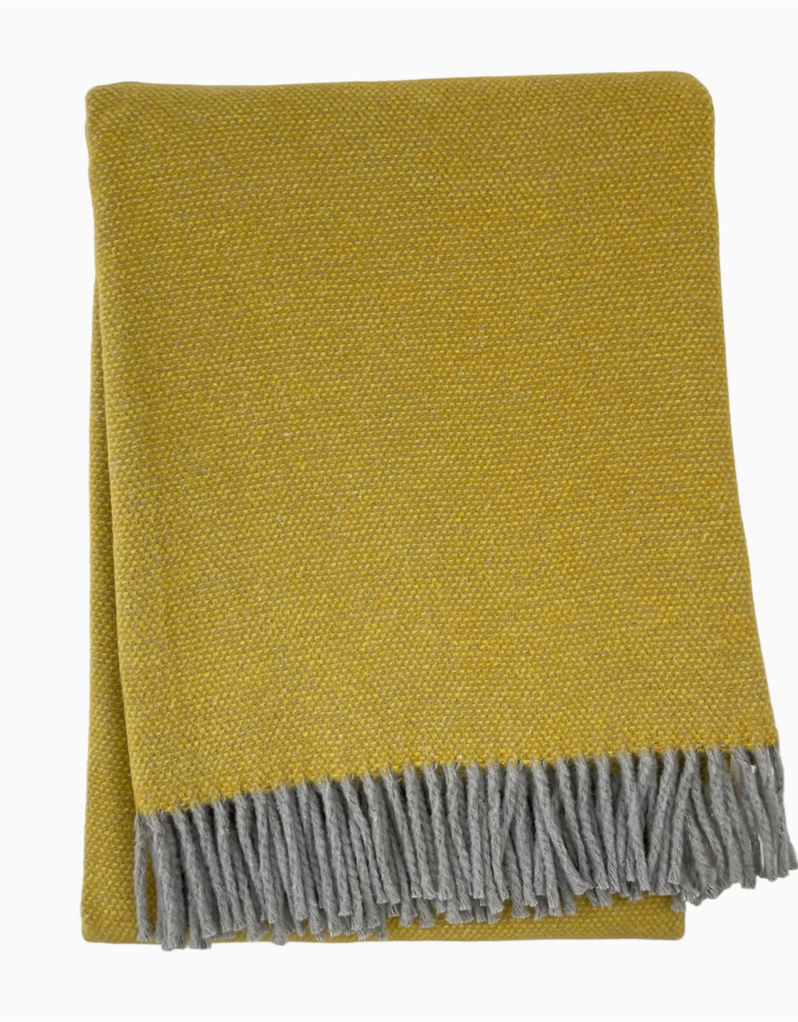 A Soft Idea Throw Pixel Gold w/grey fringe