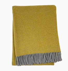 A Soft Idea Throw Pixel Gold w/grey fringe