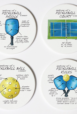 Dishique Pickleball Anatomy Coasters