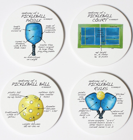 Dishique Pickleball Anatomy Coasters