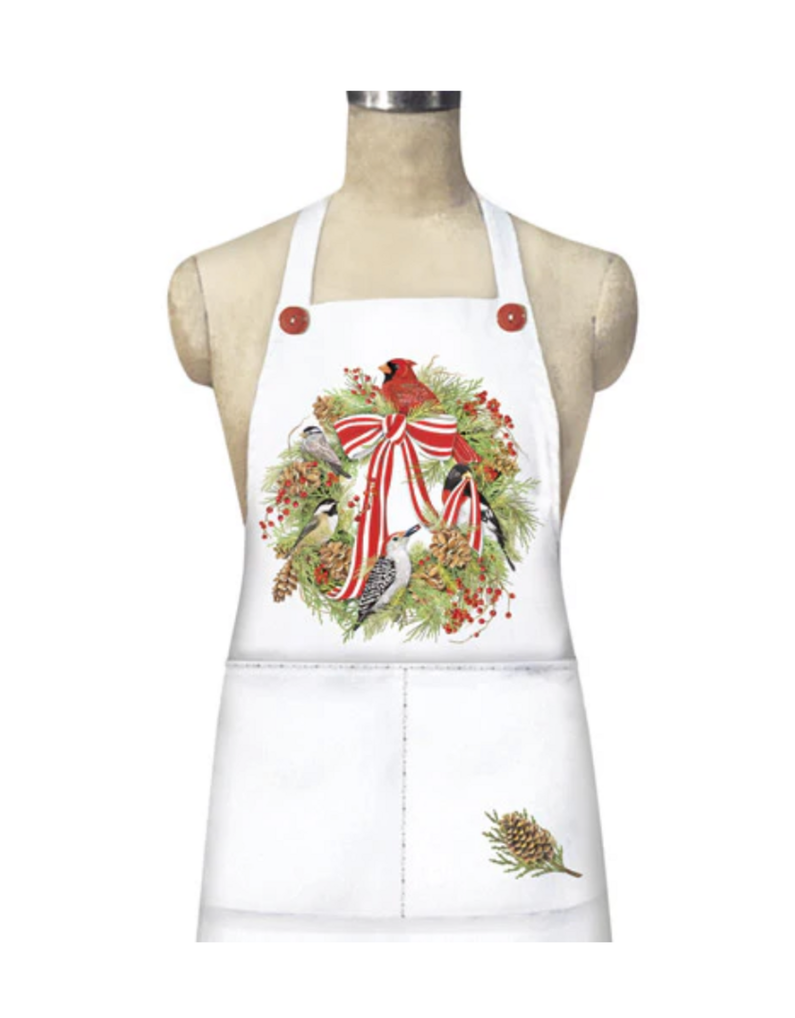Mary Lake Thompson Apron Winter Bird Wreath