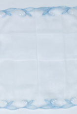 gerbrend Creations Hankie Cotton Embr. White w/light blue floral border