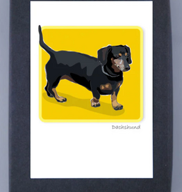 Paper Russells Black Dachshund