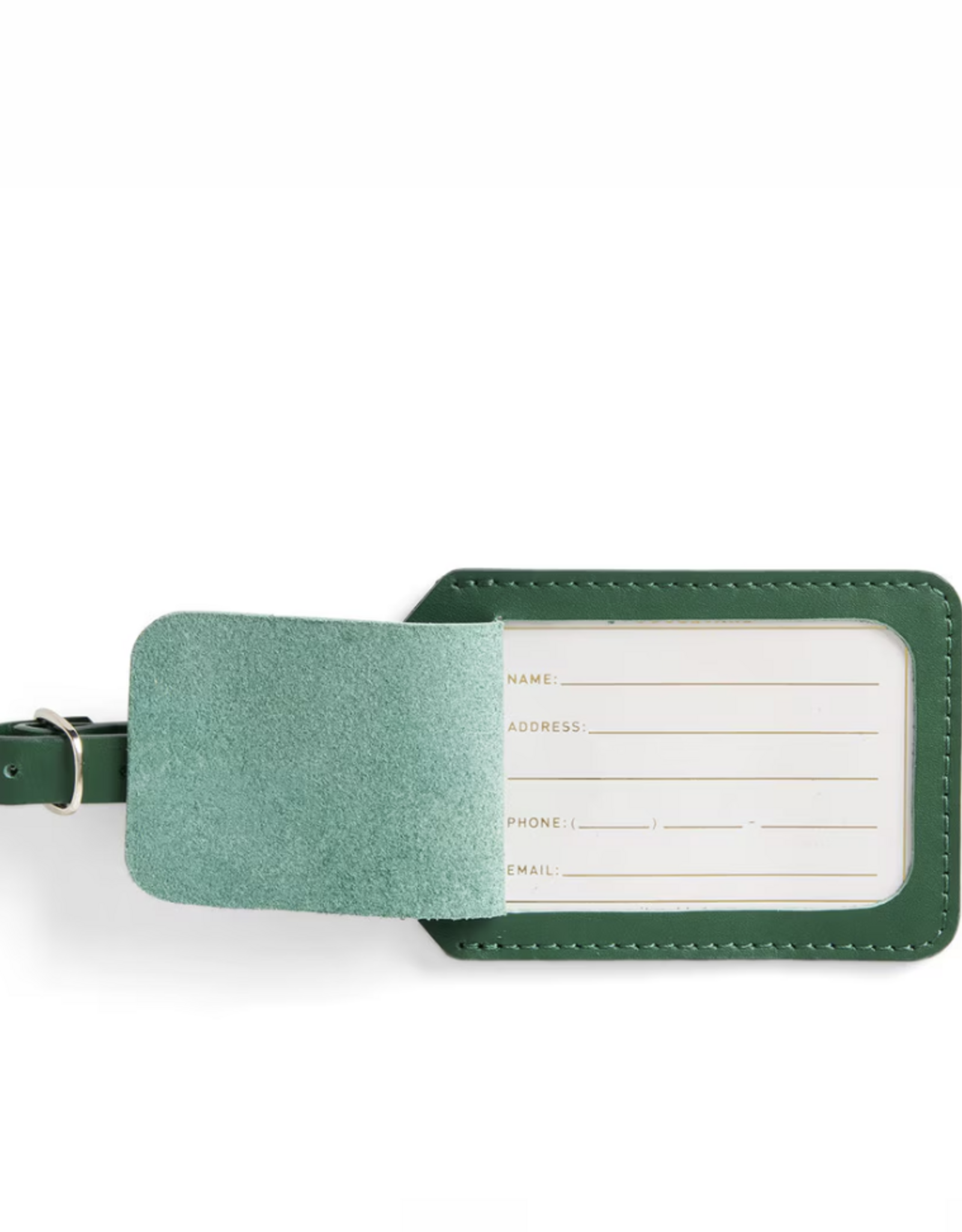 Boulevard James Leather Luggage Tag Green xx