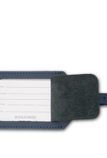 Boulevard James Leather Luggage Tag Indigo xx
