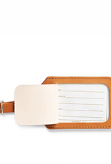 Boulevard James Leather Luggage Tag Tan xx