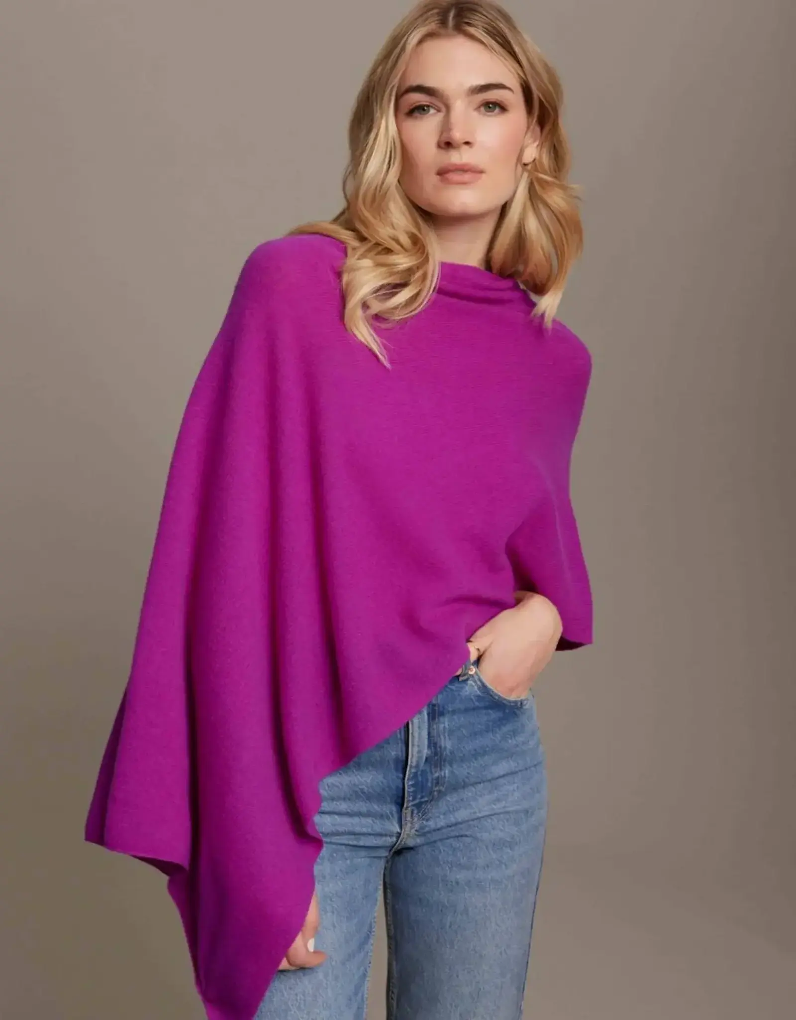 Alashan Cashmere Co. Cashmere Dress Topper-Boysenberry