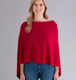 Alashan Cashmere Co. Cotton Cashmere Topper Cardinal