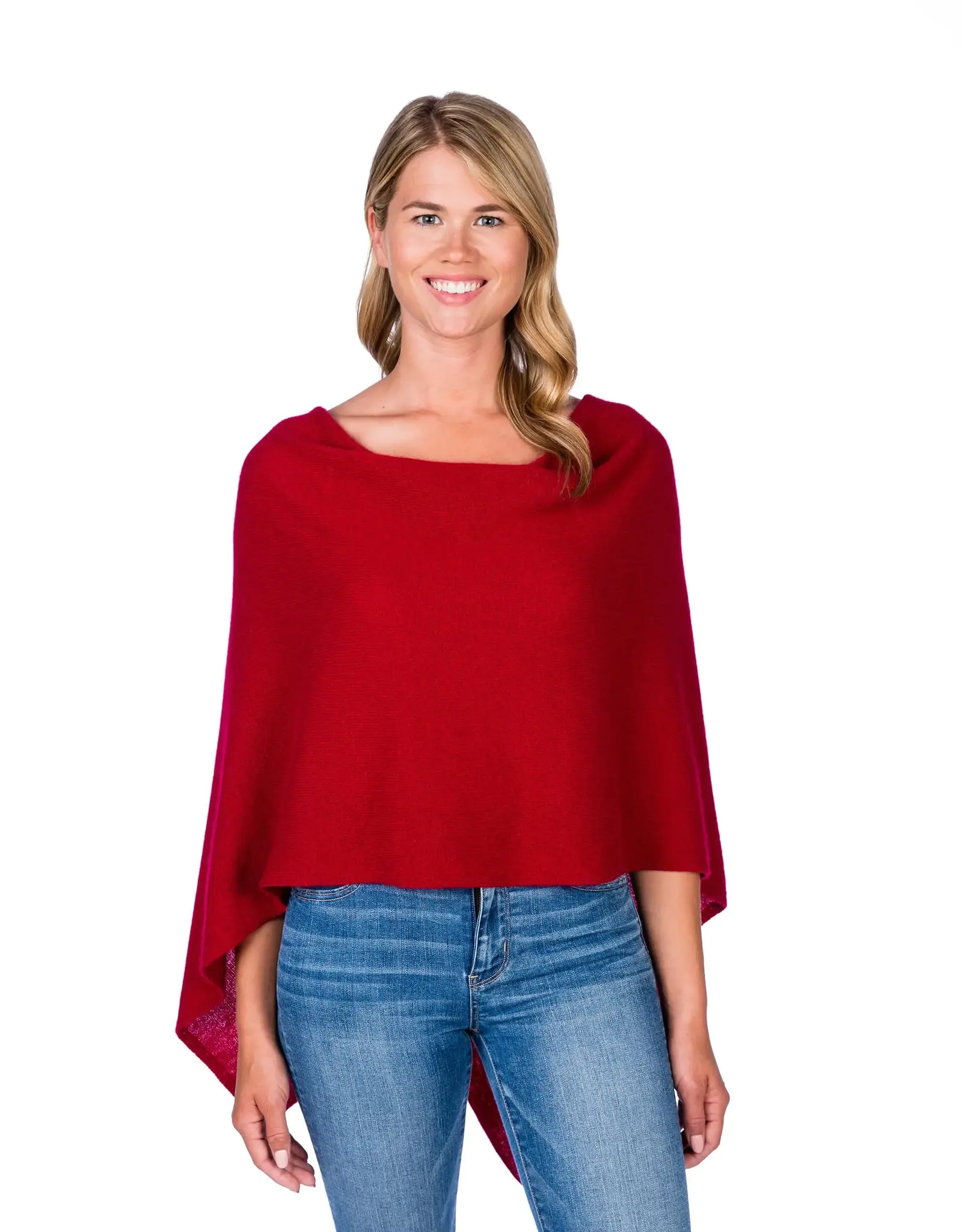 Alashan Cashmere Co. Cashmere Dress Topper-Crimson