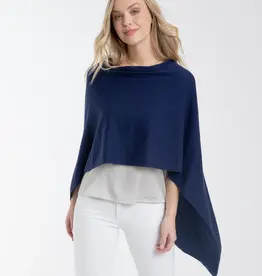 Alashan Cashmere Co. Mountain Blue Cotton Cashmere Topper