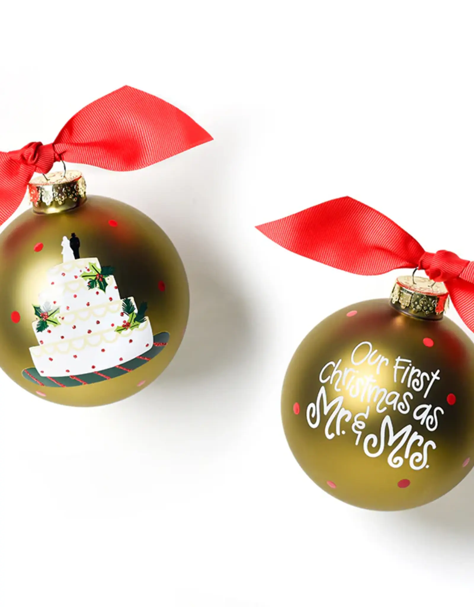 Coton Colors Ornament First Xmas Mr & Mrs Cake