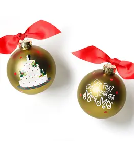 Coton Colors Ornament First Xmas Mr & Mrs Cake