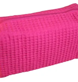 Small Waffle Cosmetic Fuchsia