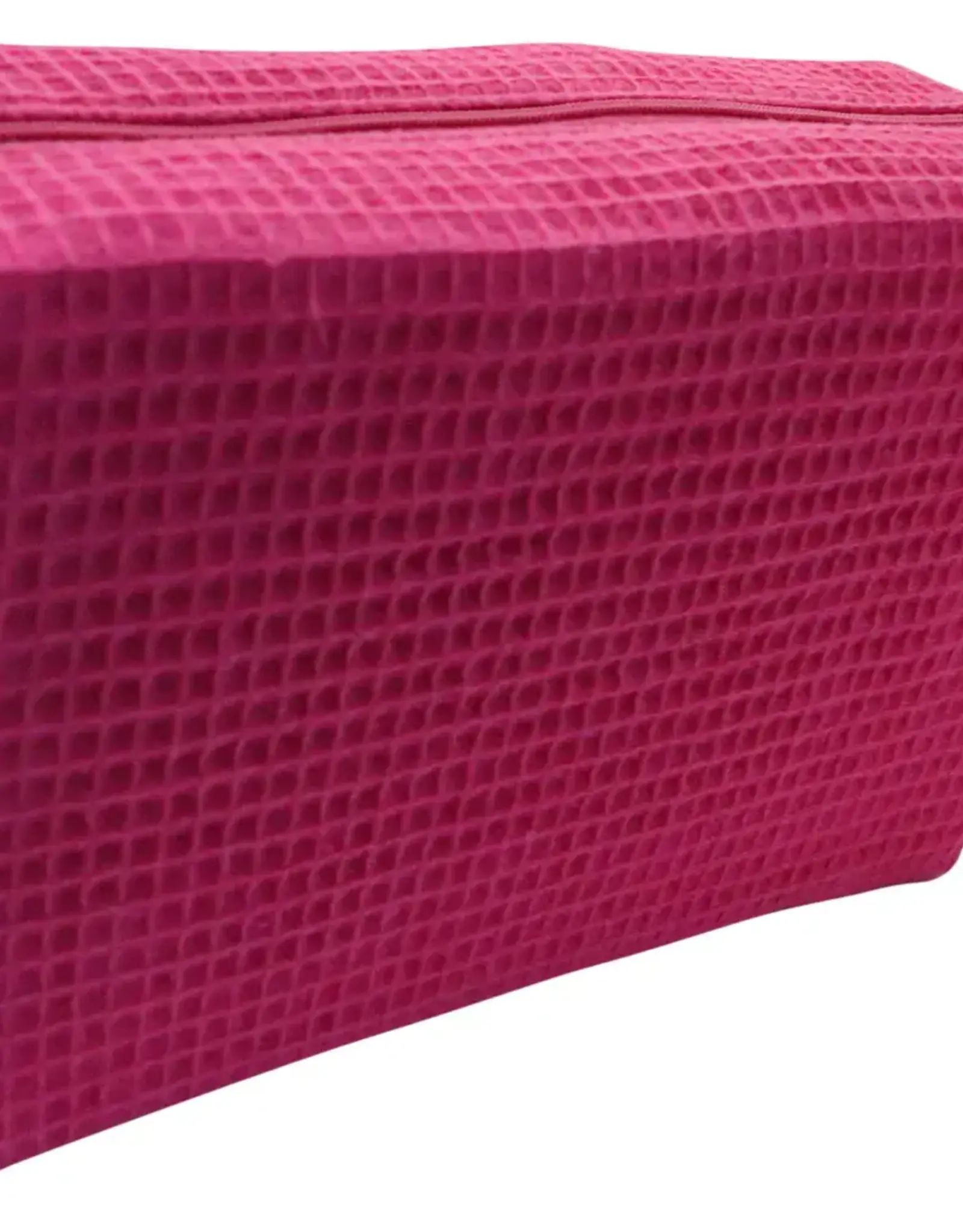 Large Waffle Cosmetic Fuchsia