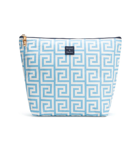 Bourbon & Bamboo Essentials Bag Blue Greek Key