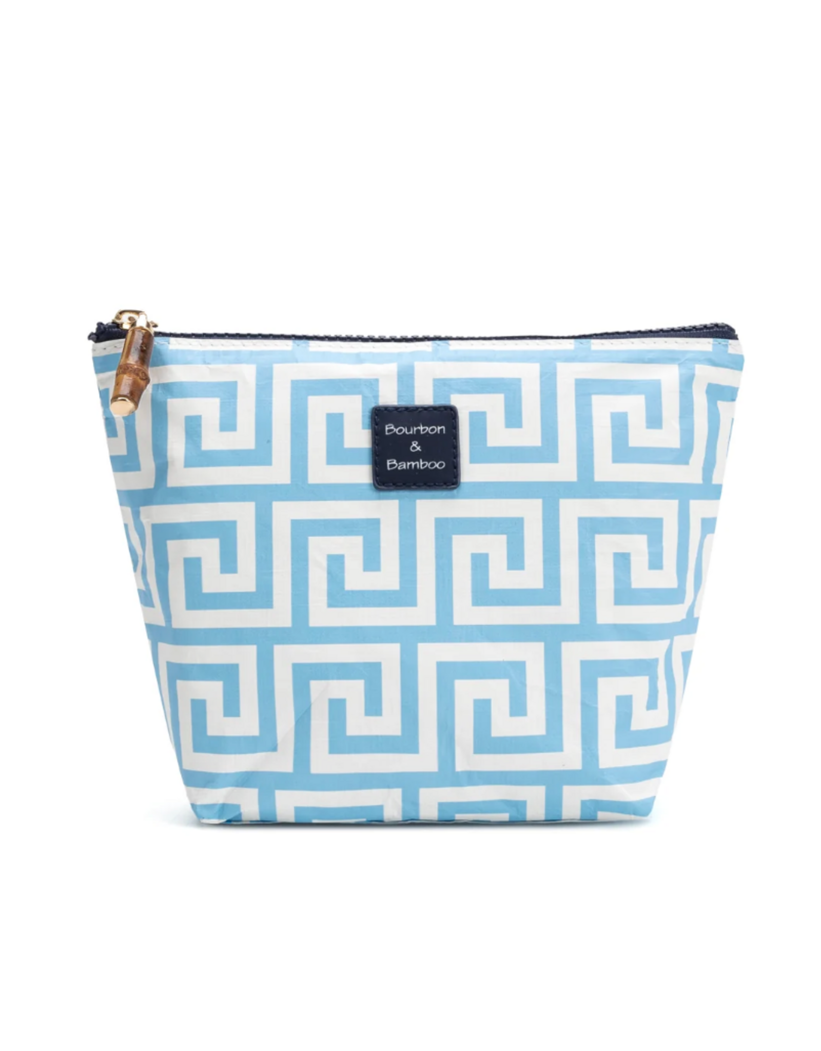 Bourbon & Bamboo Ditty Bag Blue Greek Key