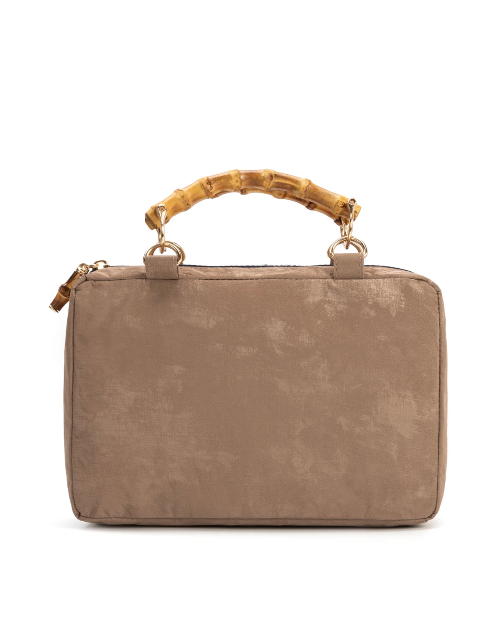 Bourbon & Bamboo City Clutch Mocha Suede