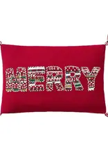 Merry  Pillow 12x18" w/ Tassels