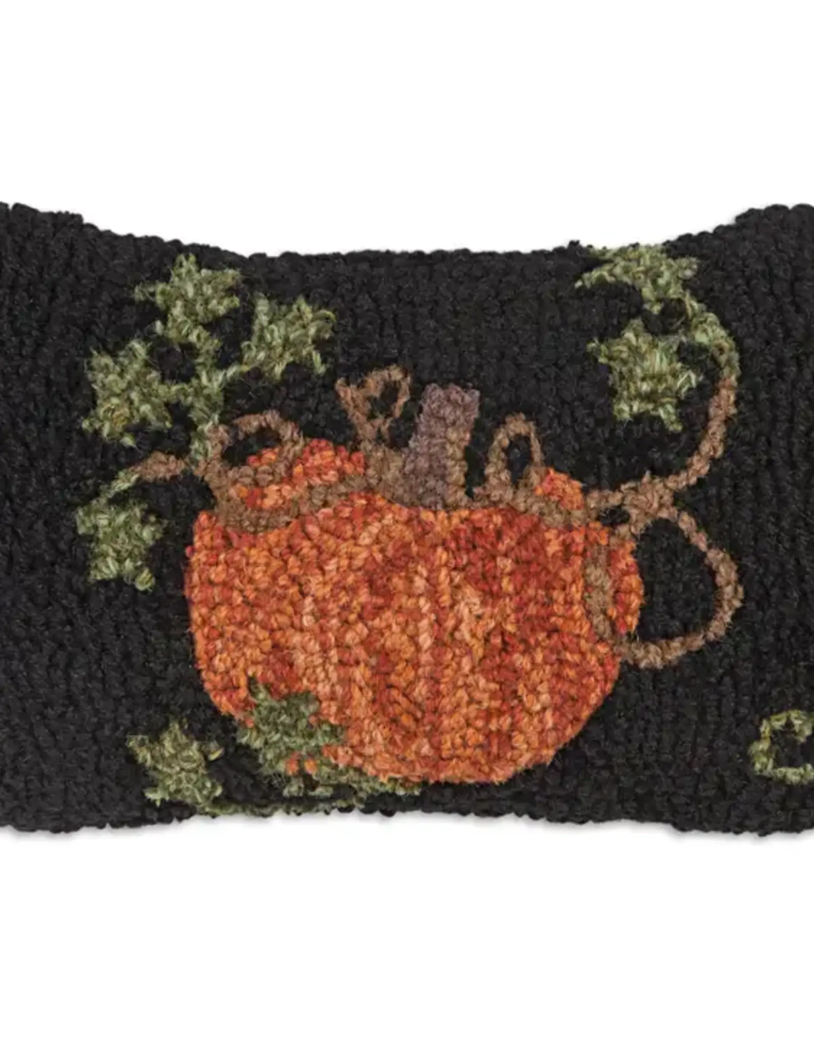 Chandler Four Corners Small Pillow Pumpkin on Black