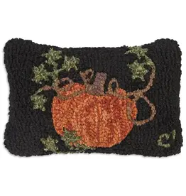 Chandler Four Corners Small Pillow Pumpkin on Black