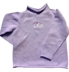 A Soft Idea Sweater Jersey Rollneck  Lavender